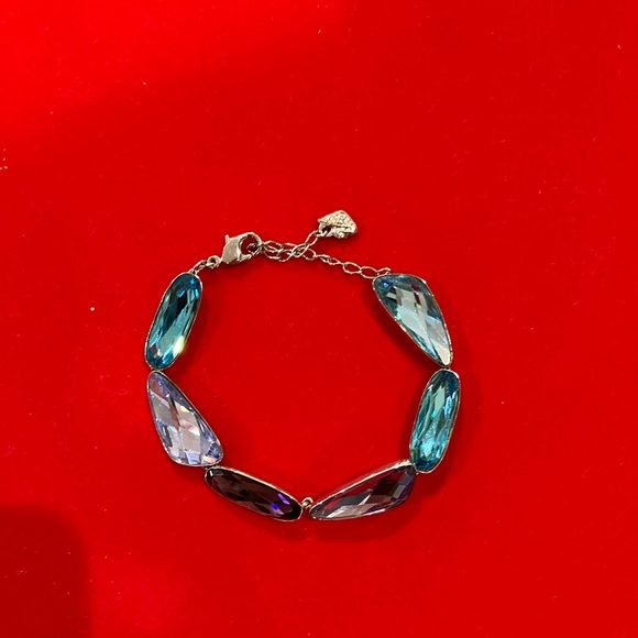 Swarovski Swan Signed Allegory Bracelet Blue & Purple Crystals - Picture 2 of 4